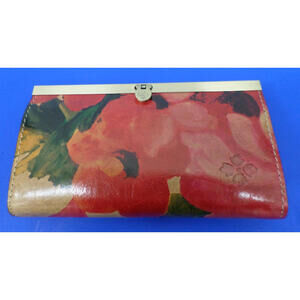 PATRICIA NASH CAUCHY Watercolor Floral SpringMulti Clutch Italian Leather Wallet